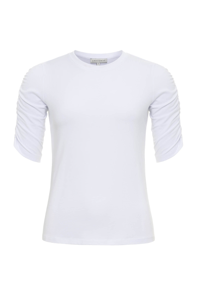 SOPHIA TSHIRT WITH RUCHED ELBOW SLEEVES