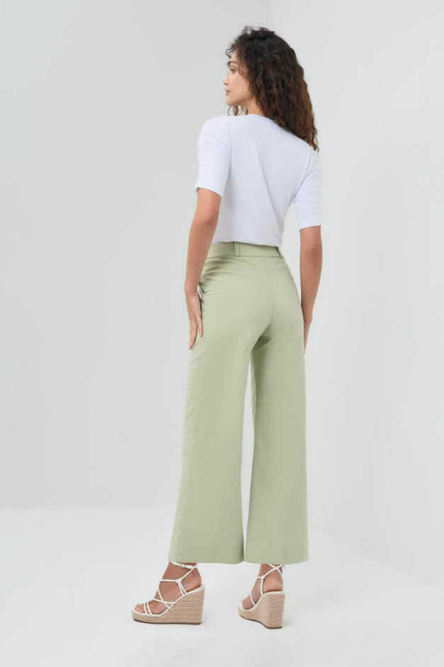 IVANNA PERFORMANCE COTTON CROPPED FLARE PANT