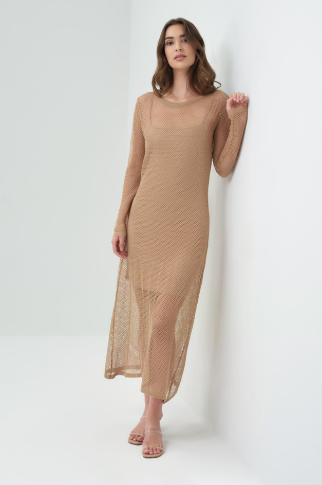 AVA OPEN KNIT MAXI DRESS