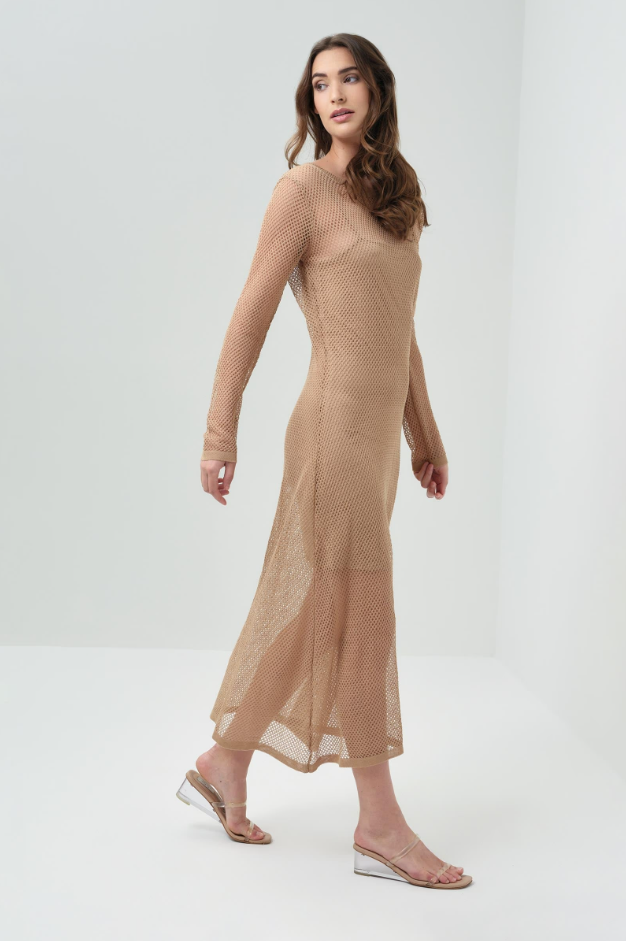 AVA OPEN KNIT MAXI DRESS