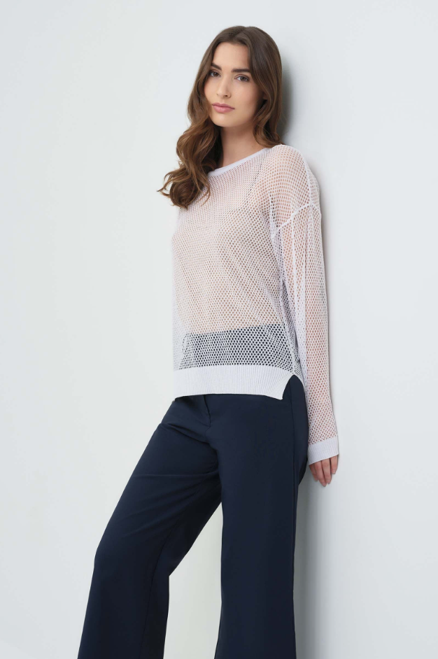 EMMA OPEN KNIT PULLOVER TOP