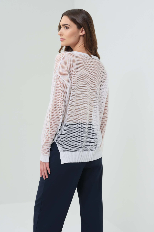 EMMA OPEN KNIT PULLOVER TOP