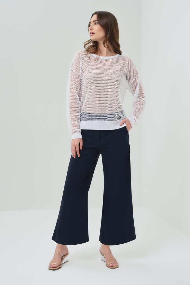 EMMA OPEN KNIT PULLOVER TOP
