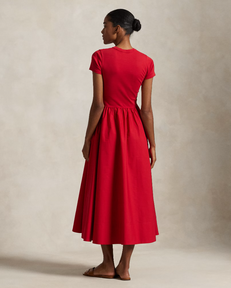 COTTON SHORT SLEEVE DRESS