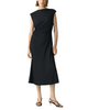 DRAPED BOATNECK DRESS