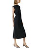 DRAPED BOATNECK DRESS
