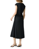 DRAPED BOATNECK DRESS