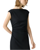 DRAPED BOATNECK DRESS