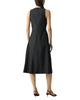 RUCHED ASYMMETRICAL MIDI DRESS