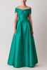 MIKADO STRETCH OFF SHOULDER TWIST GOWN