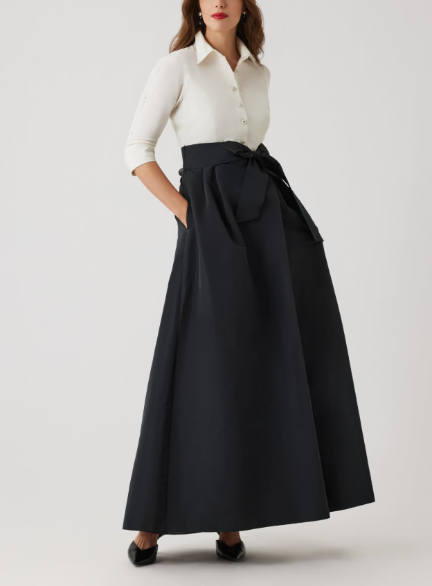TAFFETA FAILLE SHIRT WAIST GOWN