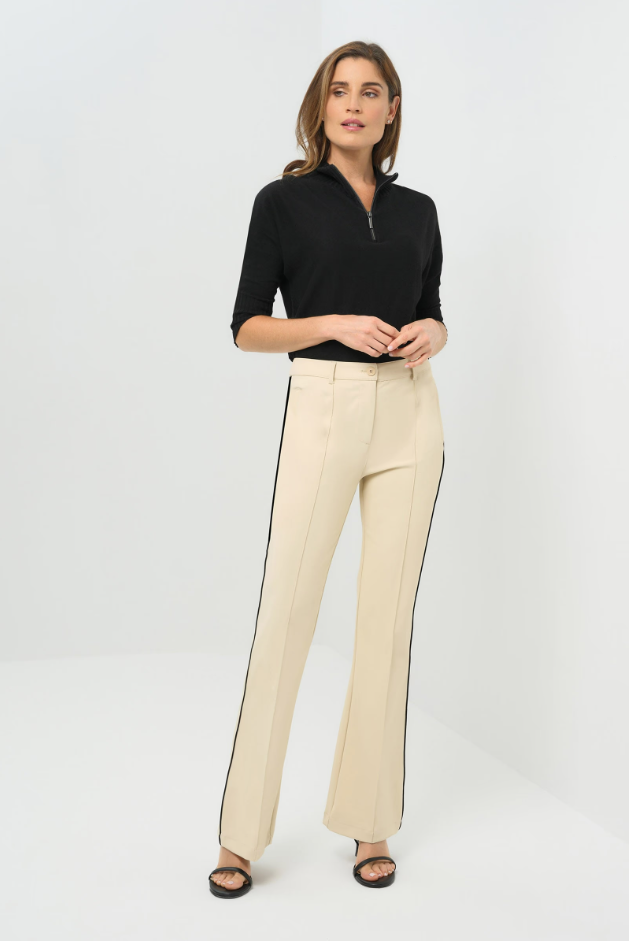WINNY STRIPE PERFORMANCE TWILL BOOTCUT PANT