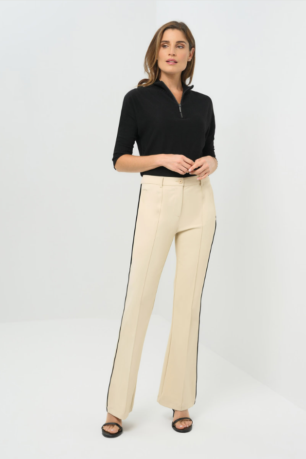 LUCELY QUARTER ZIP ELBOWSLEEVE MOCK NECK SWEATER