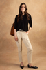 LUCELY QUARTER ZIP ELBOWSLEEVE MOCK NECK SWEATER