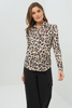 PRINTED TANIA LONG SLEEVE SNAP FRONT TOP