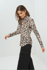 PRINTED TANIA LONG SLEEVE SNAP FRONT TOP