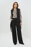 PRINTED TANIA LONG SLEEVE SNAP FRONT TOP