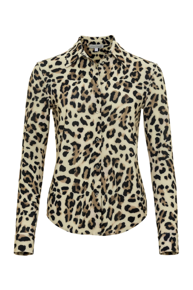 PRINTED TANIA LONG SLEEVE SNAP FRONT TOP
