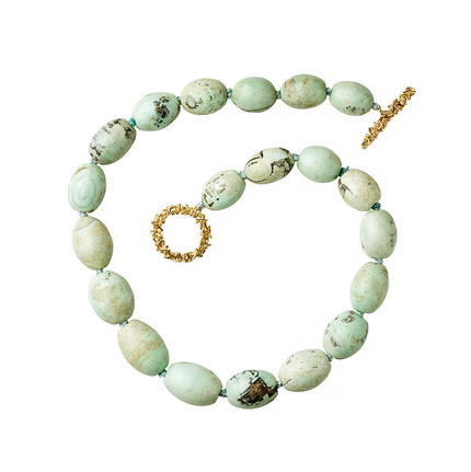 SPRINKLES TOGGLE CLASP NECKLACE IN AQUA  AGATE