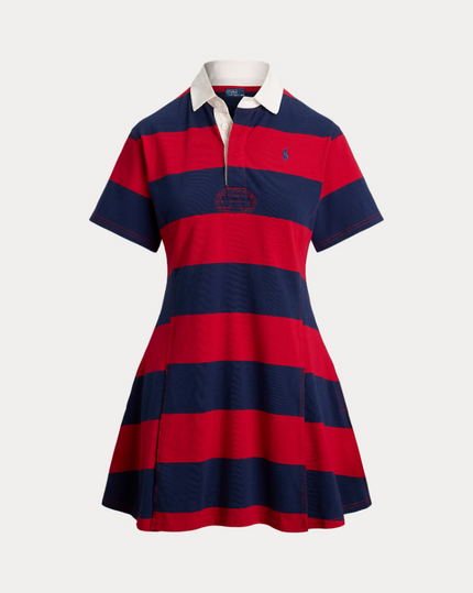 STRIPED COTTON JERSEY RUGBY DRESS