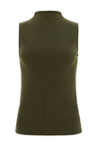 SIOBHAN SLEEVELESS HIGH NECK PIMA RIB TOP