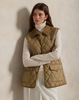 CORDUROY TRIM QUILTED VEST