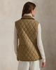 CORDUROY TRIM QUILTED VEST