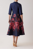 JACQUARD FLORAL PAISLEY SHIRT WAIST DRESS