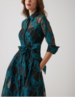 ORGANZA WEB PATTERN SHIRT DRESS