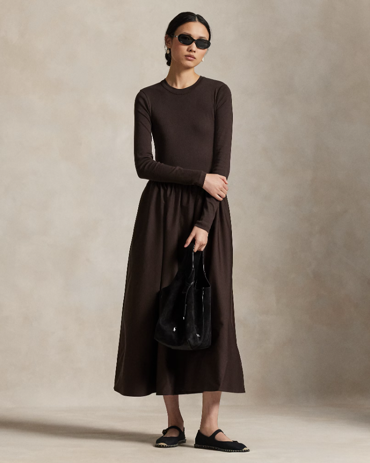 COTTON LONG SLEEVE DRESS