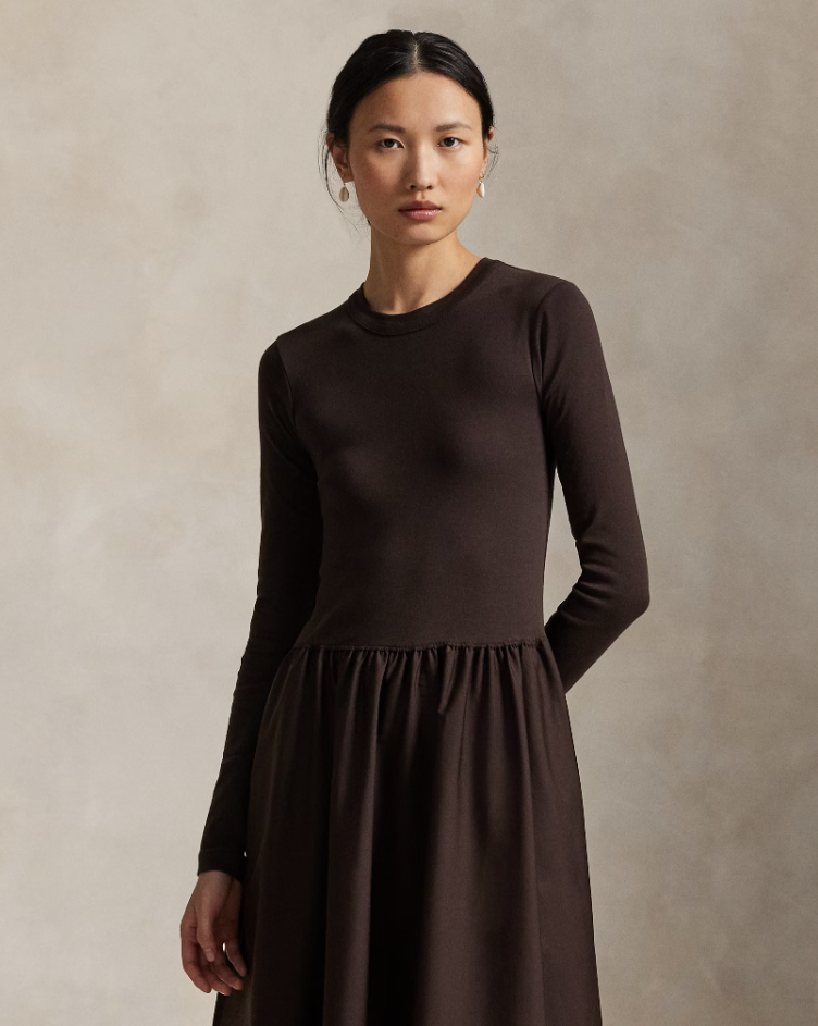 COTTON LONG SLEEVE DRESS