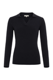 GEORGIE RIB SWEATER KNIT COLLARED TOP