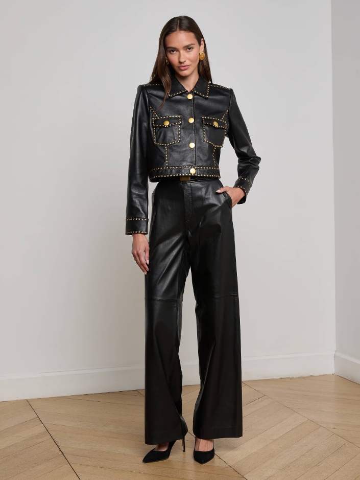 WINSOME STUDDED LEATHER JACKET