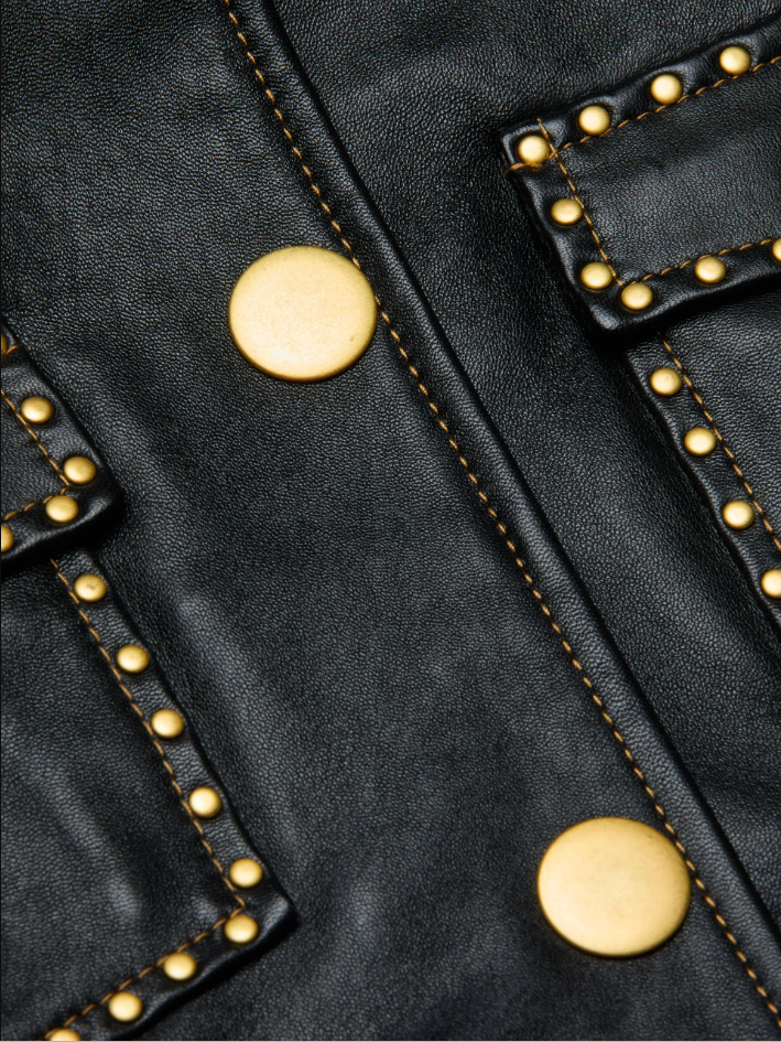 WINSOME STUDDED LEATHER JACKET