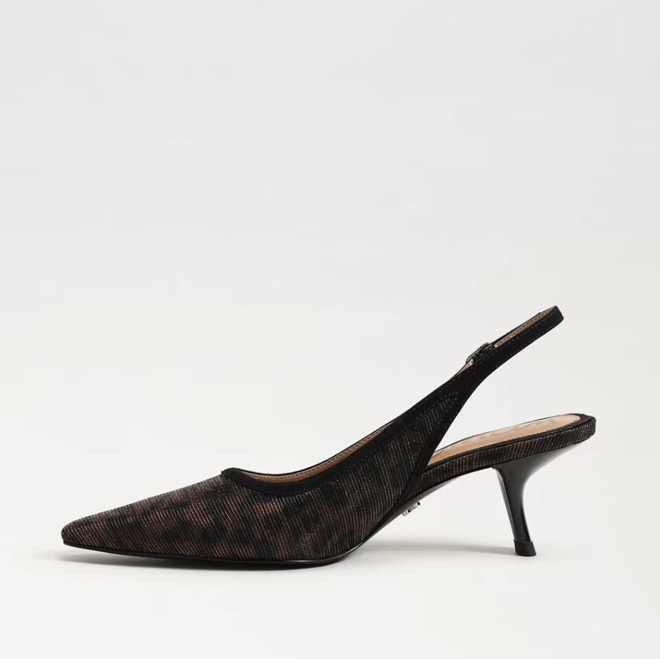 BIANKA SLINGBACK PUMP IN GILDED LEOPARD PRINT
