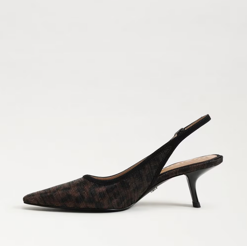 BIANKA SLINGBACK PUMP IN GILDED LEOPARD PRINT