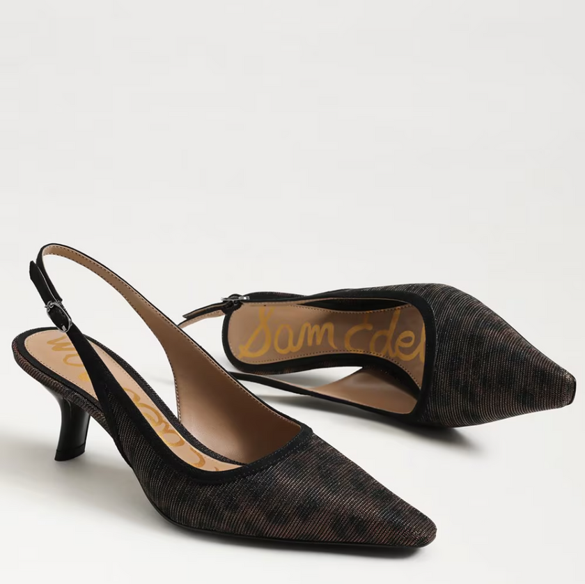 BIANKA SLINGBACK PUMP IN GILDED LEOPARD PRINT