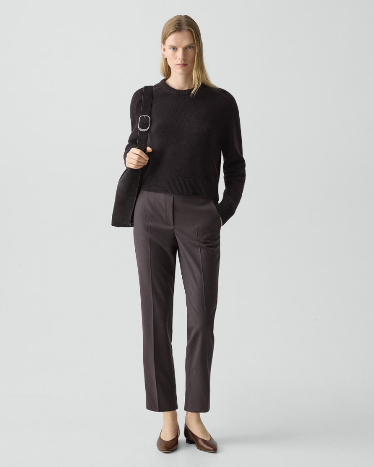 TREECA PULL ON PANT IN SLEEK FLANNEL
