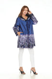 RAIN JACKET WITH JAQUARD BORDER PRINTS