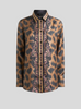 SILK TWILL SHIRT WITH ANIMAL MOTIF