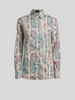 STRETCH COTTON SHIRT WITH LEAFY PAISLEY MOTIF
