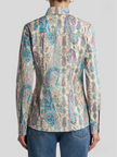 STRETCH COTTON SHIRT WITH LEAFY PAISLEY MOTIF