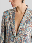 SINGLE BREASTED JACQUARD JACKET WITH PAISLEY FOLIAGE MOTIF