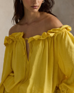 OFF THE SHOULDER CREPE DRESS