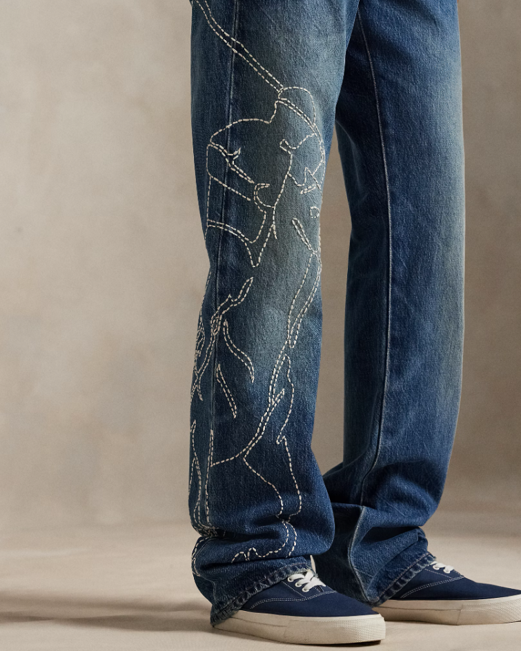 EMBROIDERED RELAXED STRAIGHT JEAN