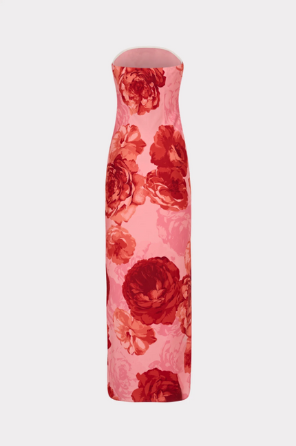 VERA SATIN FLORAL MAXI DRESS