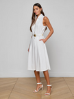 KYLO POPLIN SHIRT DRESS IN WHITE