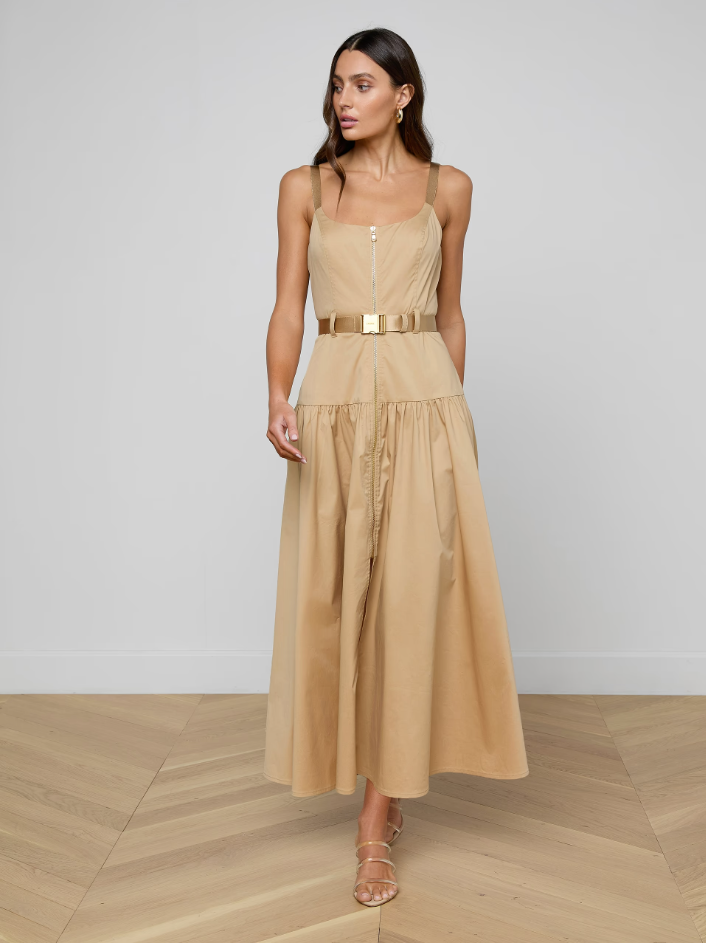 RIMA MAXI DRESS IN MACADAMIA BROWN