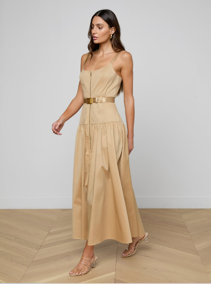 RIMA MAXI DRESS IN MACADAMIA BROWN