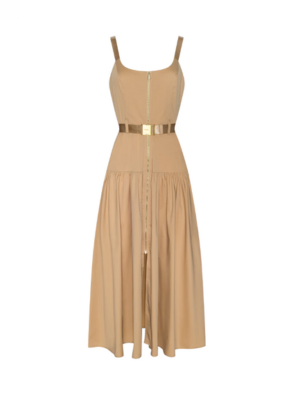 RIMA MAXI DRESS IN MACADAMIA BROWN